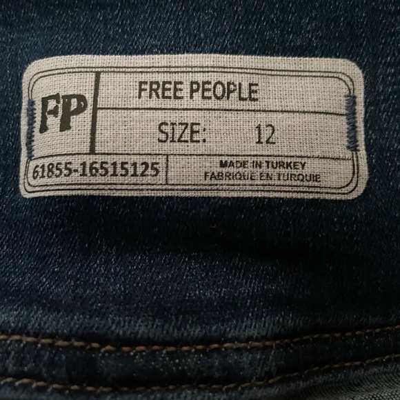 Free People NWT Lace up corset denim skirt - Picture 5 of 7